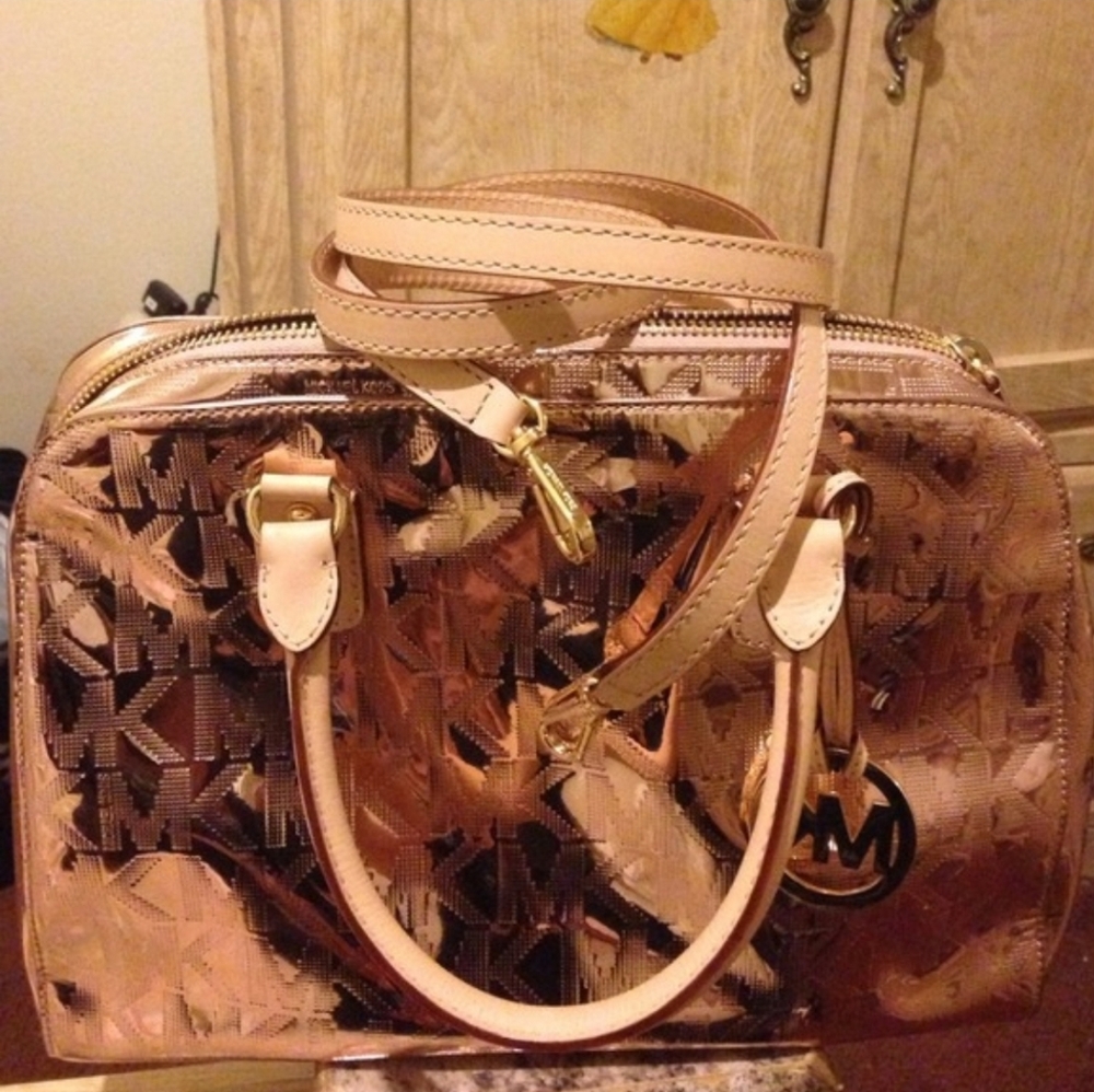 Rose gold Micheal Kors bag